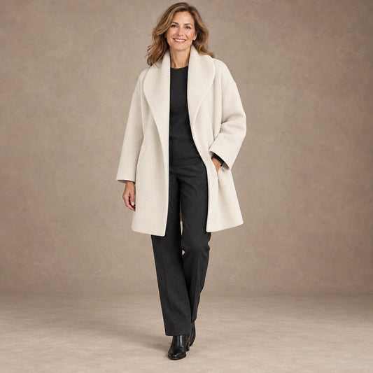 Women's Shawl Collar Wool Coat
