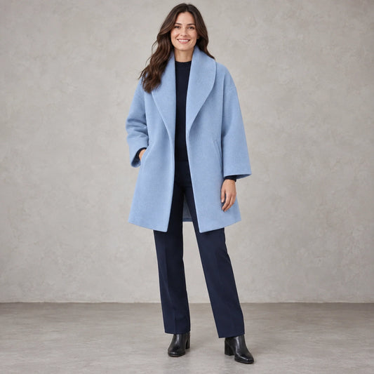 Women's Shawl Collar Wool Coat